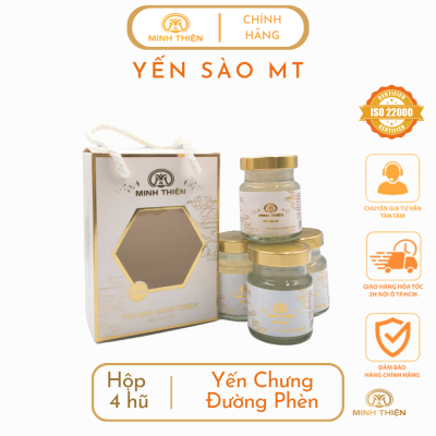 Yến chưng đường phèn hộp 4 hủ