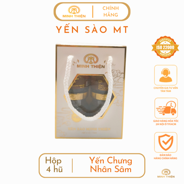 Yến chưng nhân sâm hộp 6 hủ