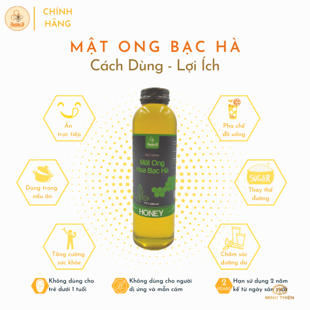 Mật ong hoa bạc hà 500ml