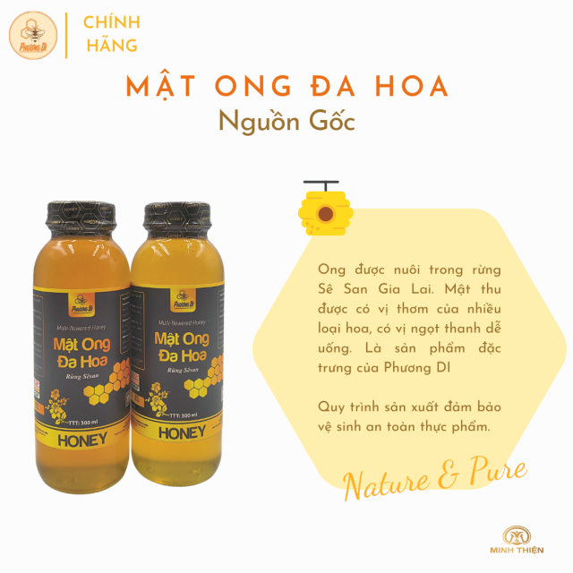 Mật ong đa hoa rừng sê san 300ml